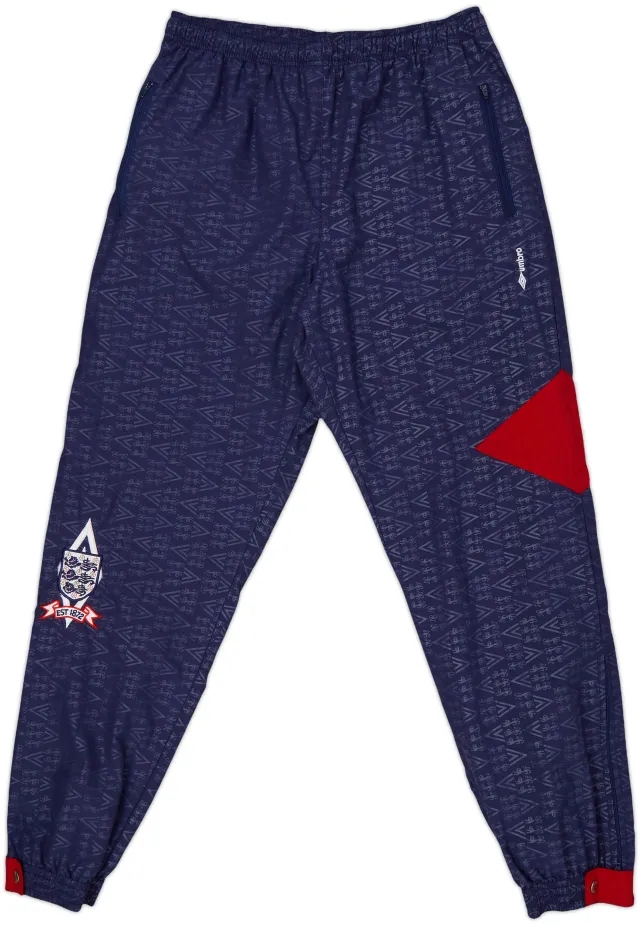 1990-92 England Umbro Track Pants/Bottoms - 9/10 - (XL)