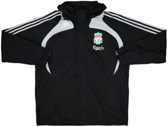 2008-09 Liverpool adidas Hooded Rain Jacket - 7/10 - (L)