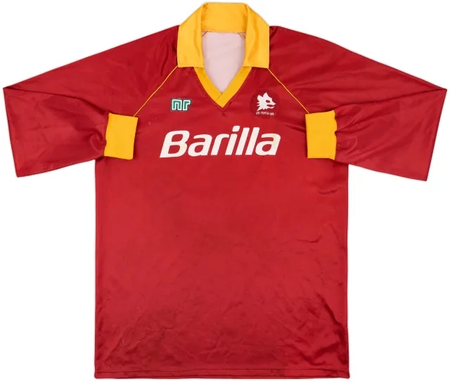 1990-91 Roma Home L/S Shirt - 8/10 - (XL)