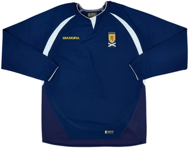 Diadora Scotland Mens LS Home Shirt 2003