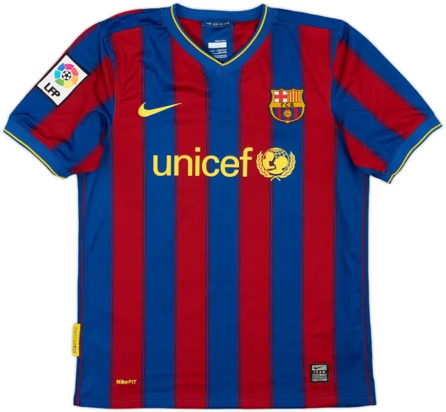 Nike Barcelona Boys SS Home Shirt 2009/10
