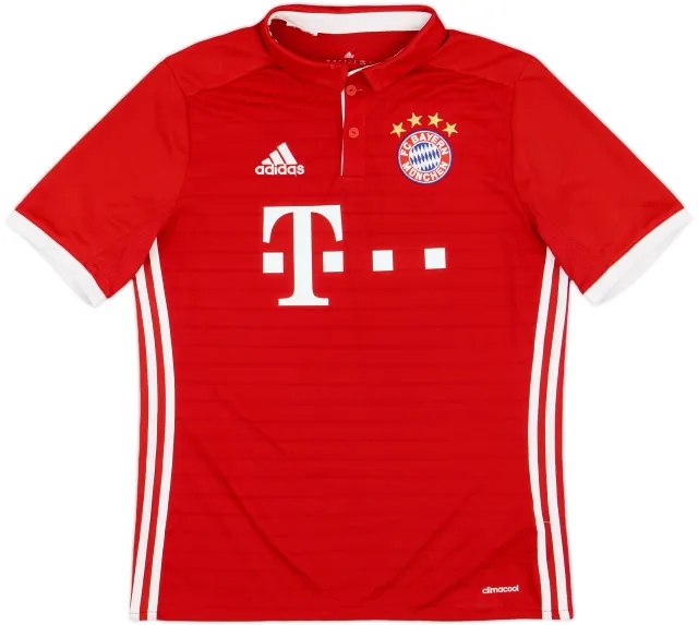 adidas Bayern Munich Boys SS Home Shirt 2016/17