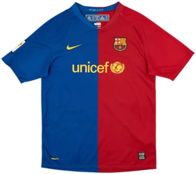 Nike Barcelona Boys SS Home Shirt 2008/09