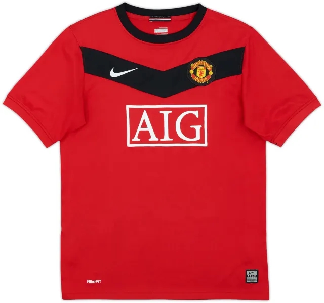 Nike Manchester United Boys SS Home Shirt 2009/10