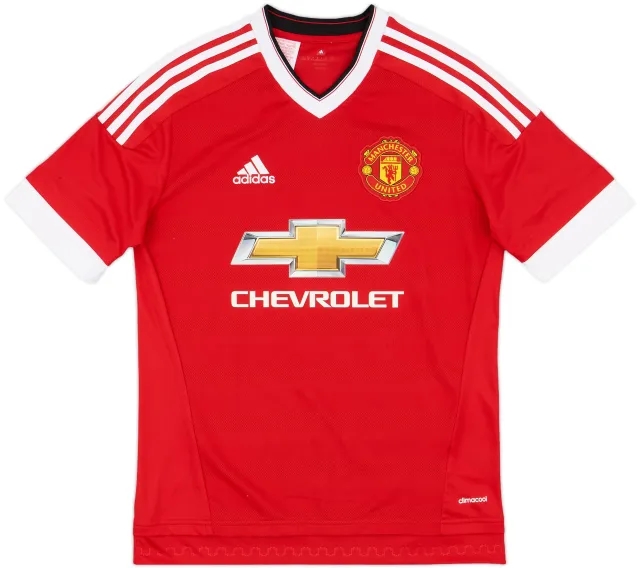 adidas Manchester United Boys SS Home Shirt 2015/16