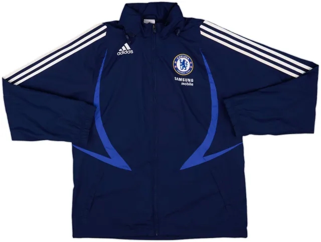 2007-08 Chelsea adidas Hooded Rain Jacket - 8/10 - (M)