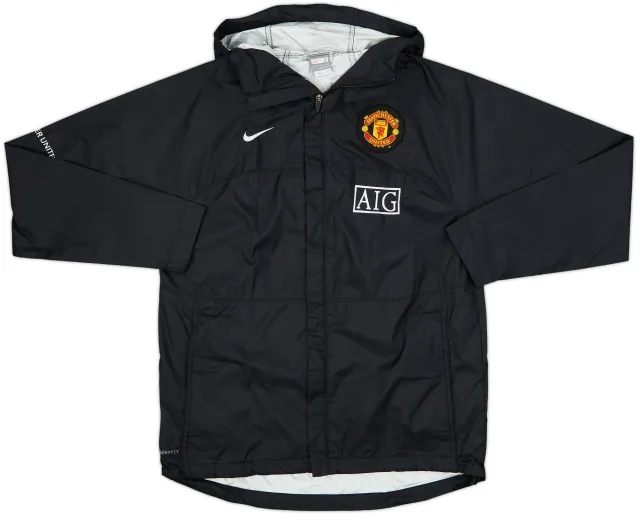 2008-09 Manchester United Nike Hooded Rain Jacket - 8/10 - (S)