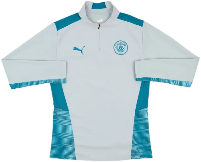 2021-22 Manchester City Puma 1/4 Zip Training Top - 8/10 - (M)