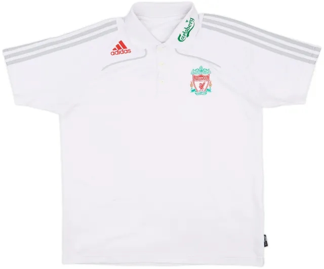 2008-09 Liverpool adidas Polo Shirt - 7/10 - (L)