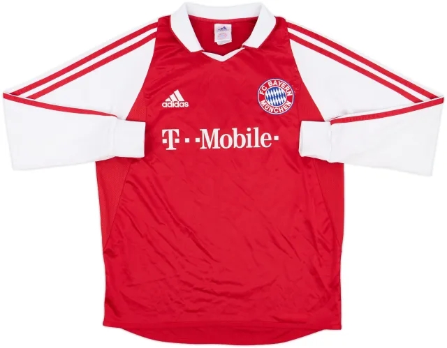 adidas Bayern Munich Boys LS Home Shirt 2003/04