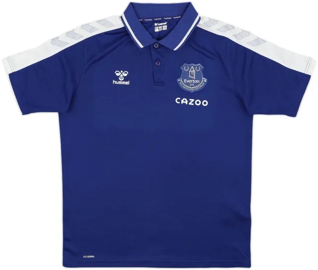 2021-22 Everton Hummel Polo Shirt - 9/10 - (L)