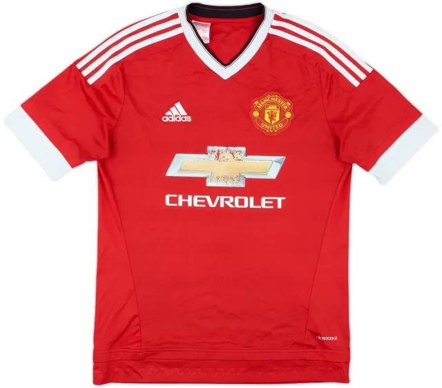 adidas Manchester United Boys SS Home Shirt 2015/16