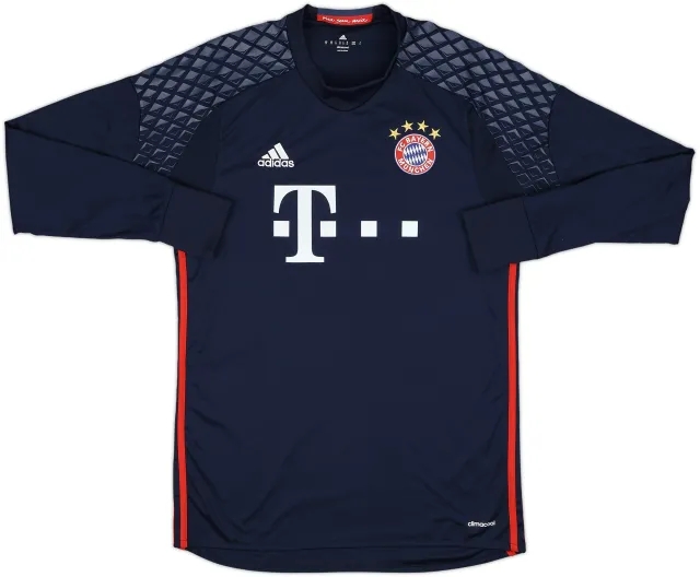 adidas Bayern Munich Mens LS Goalkeeper Home Shirt 2016/17