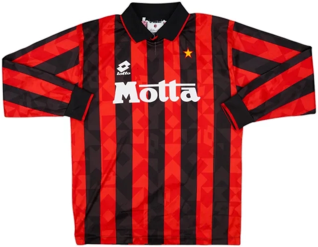 1994-95 AC Milan Home L/S Shirt - 8/10 - (L)
