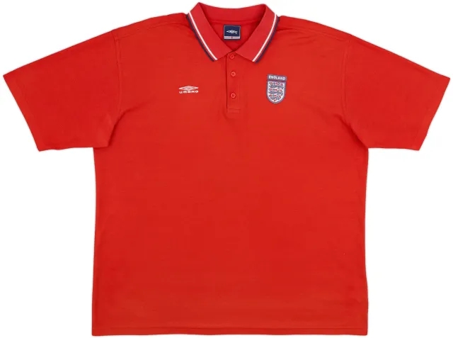 2002-03 England Umbro Polo Shirt - 7/10 - (XXL)