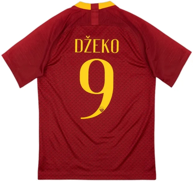 2018-19 Roma Home Shirt Dzeko #9 - 10/10 - (S)