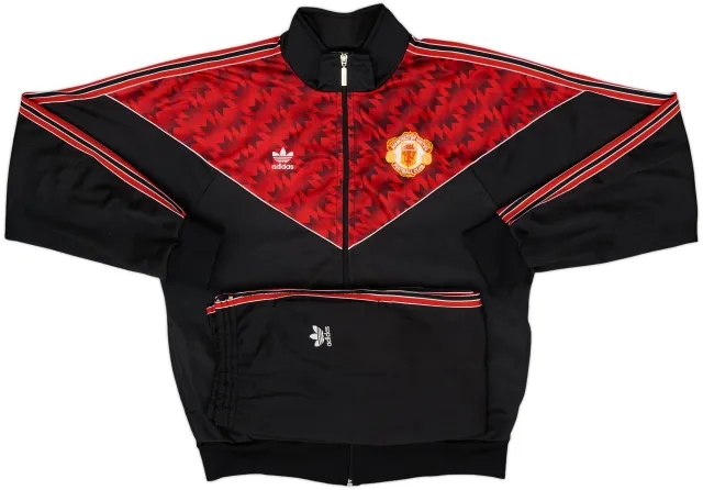 1990-92 Manchester United adidas Tracksuit - 9/10 - (L)