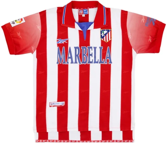 Reebok Atlético Madrid Mens SS Home Shirt 1998/99
