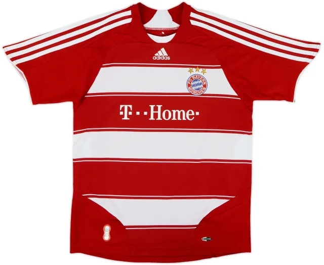 adidas Bayern Munich Boys SS Home Shirt 2007/08