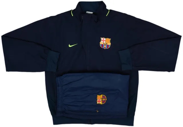 2007-08 Barcelona Nike Full Tracksuit - 7/10 - (S)
