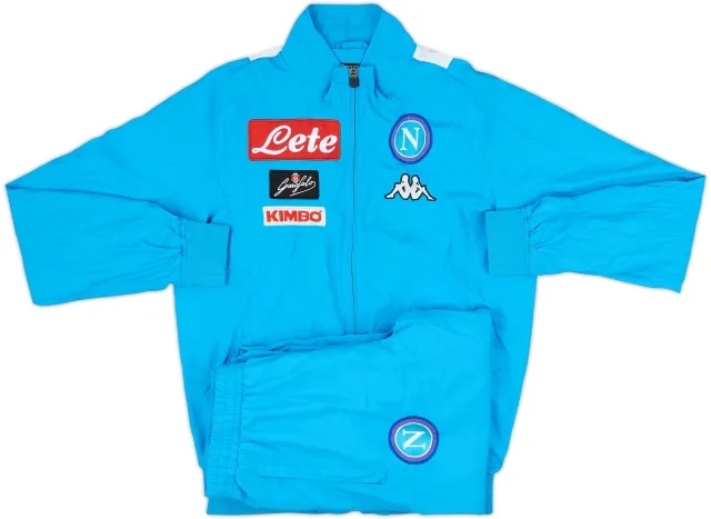 2017-18 Napoli Kappa Tracksuit - 9/10 - (S)