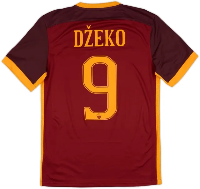 2015-16 Roma Home Shirt Dzeko #9 - 10/10 - (S)