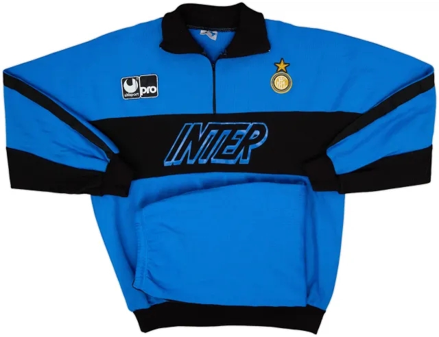 1990-91 Inter Milan Uhlsport Tracksuit - 9/10 - (M)