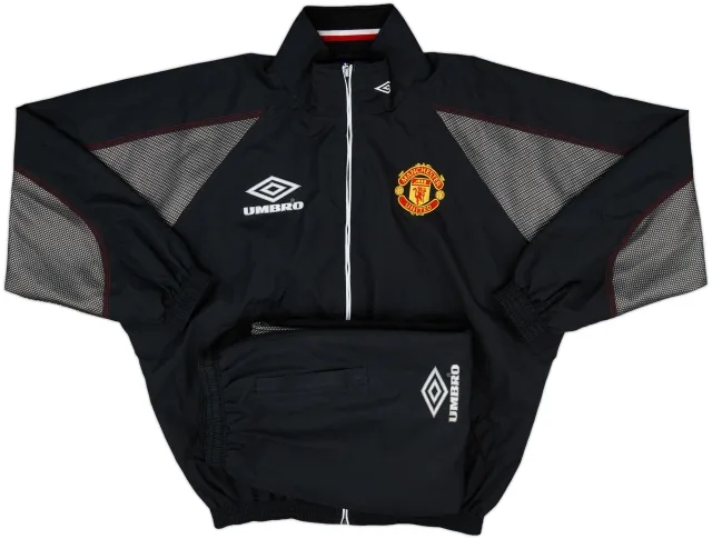 1998-00 Manchester United Umbro Tracksuit - 9/10 - (L)