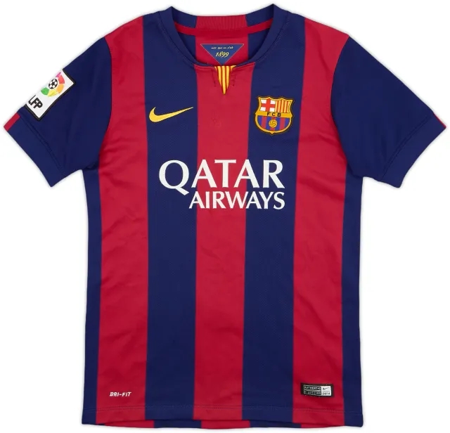 Nike Barcelona Boys SS Home Shirt 2014/15