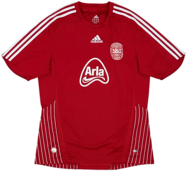adidas Denmark Mens SS Home Shirt 2007