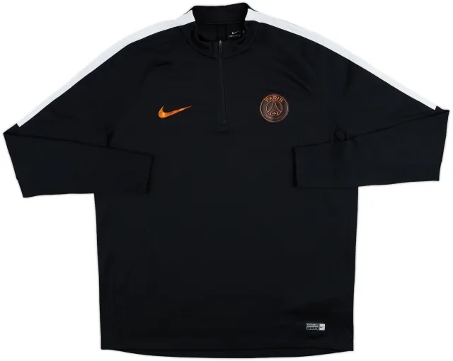 2016-17 Paris Saint-Germain Nike 1/4 Zip Drill Top - 8/10 - (XL)