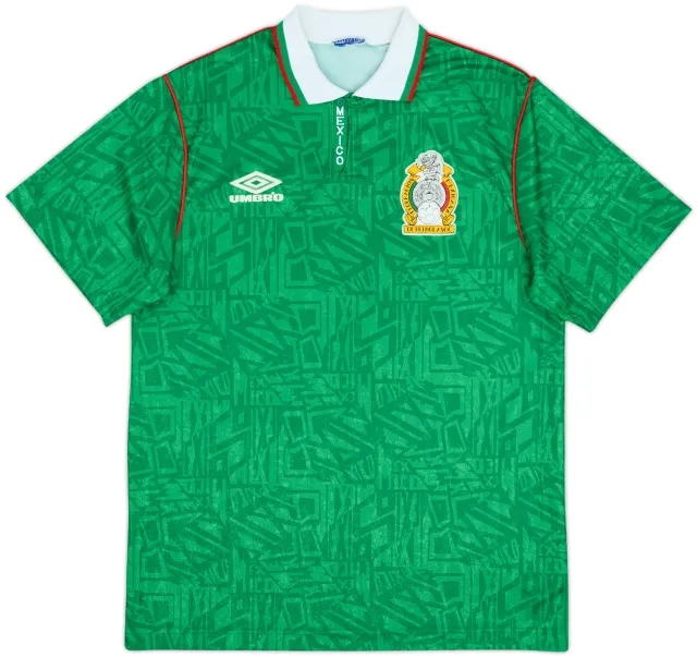 Umbro Mexico Mens SS Home Shirt 1994