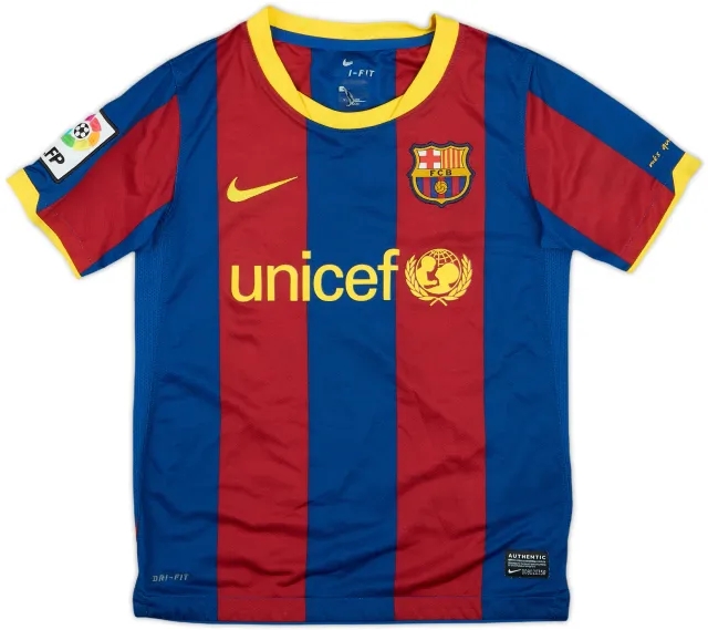 Nike Barcelona Boys SS Home Shirt 2010/11