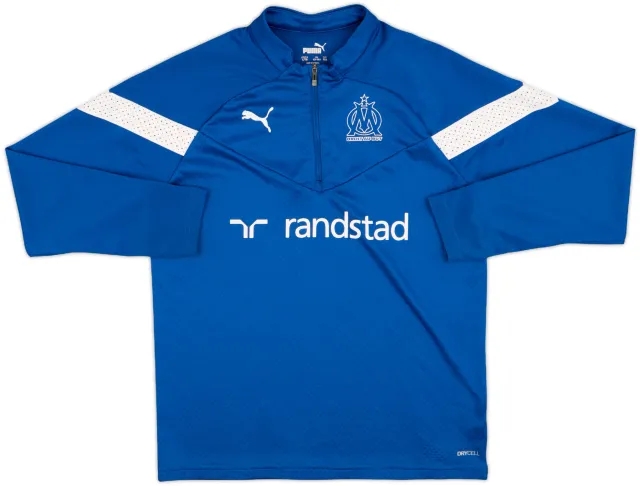 2022-23 Olympique Marseille Puma 1/4 Zip Training Top - 8/10 - (L.Boys)