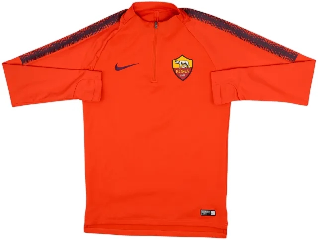 2018-19 Roma Nike 1/4 Zip Squad Drill Top - 8/10 - (S)