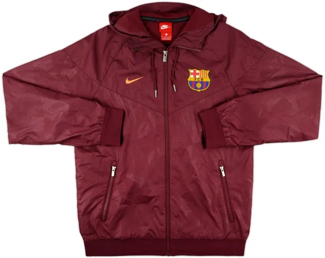 2017-18 Barcelona Nike Hooded Track Jacket - 8/10 - (S)