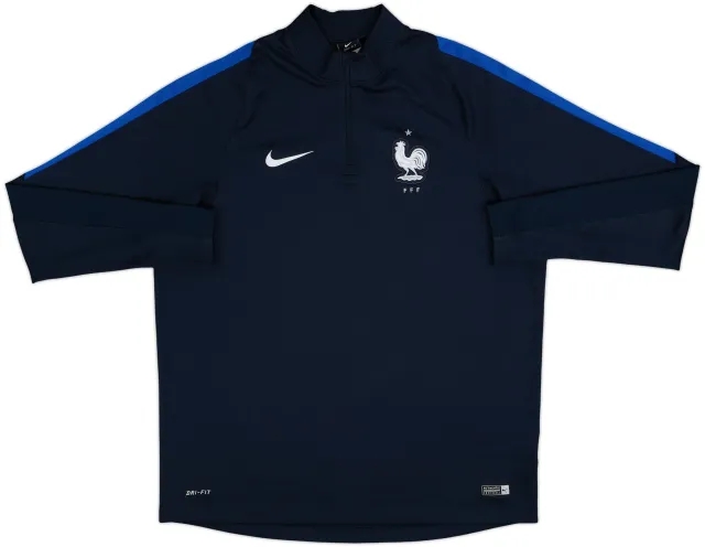 2016-17 France Nike 1/4 Zip Sweat Top - 9/10 - (XL)