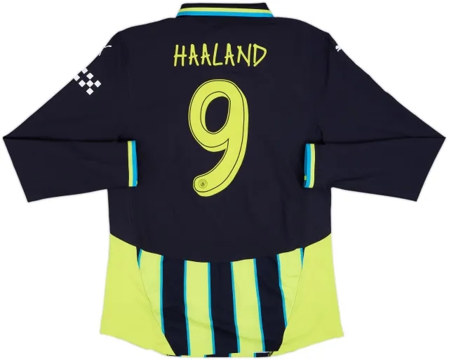 2024-25 Manchester City Authentic Away L/S Shirt Haaland #9 - 10/10 - (M)