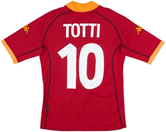 2001-02 Roma Home Shirt Totti #10 - 8/10 - (S)