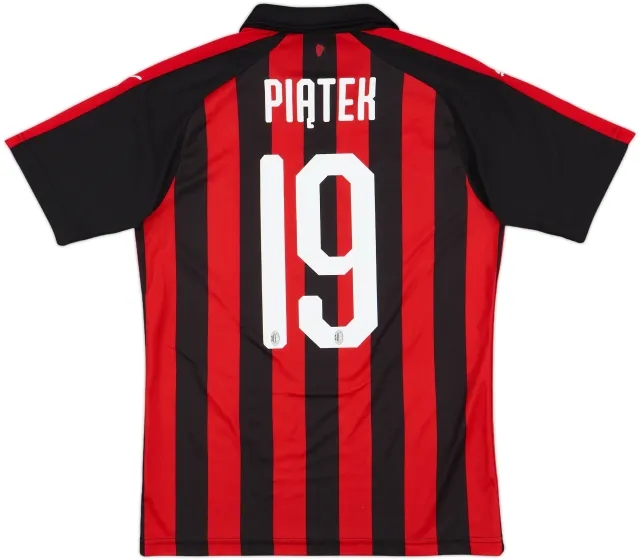 2018-19 AC Milan Home Shirt Piatek #19 - 8/10 - (S)