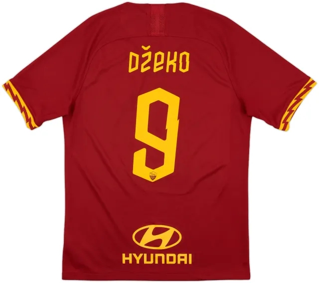 2019-20 Roma Home Shirt Dzeko #9 - 8/10 - (M)