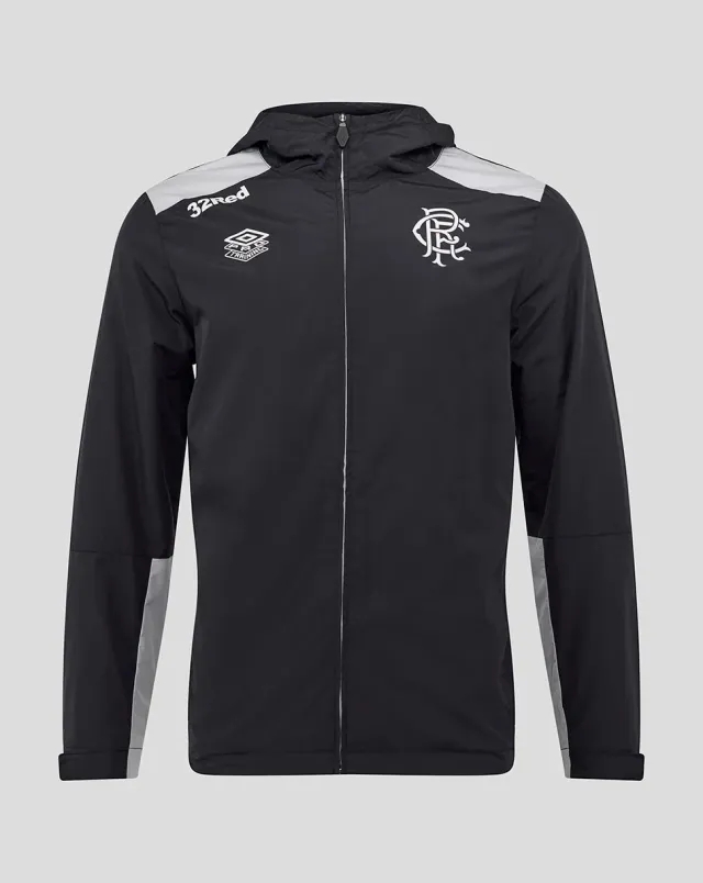 Castore Rangers Junior 25/26 Coaches Training Packable Hood Shower Jacket - Caviar