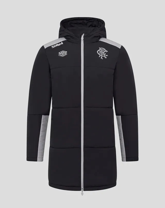 Castore Rangers Unisex 25/26 Coaches Training Padded Jacket - Caviar