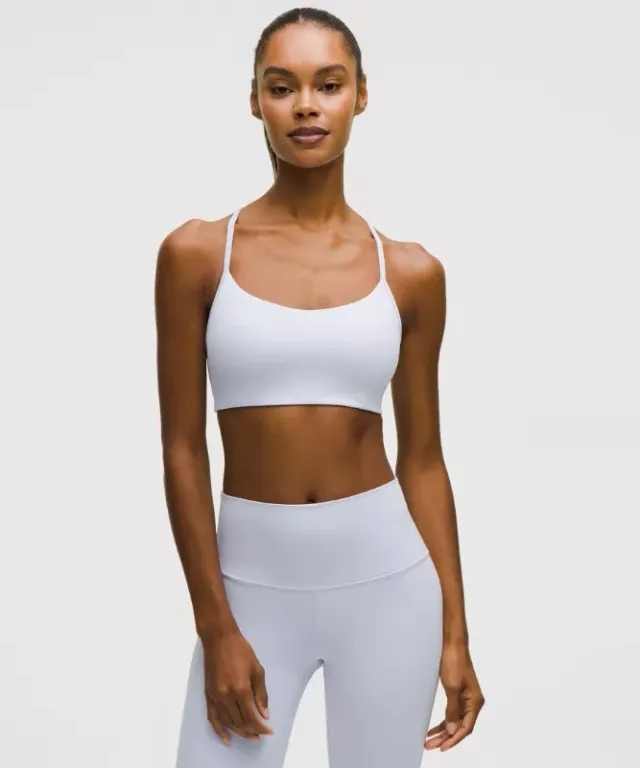 lululemon – Women's Flow Y Sports Bra Light Support, A/B Cup Evolve – Color Blue – Size Large