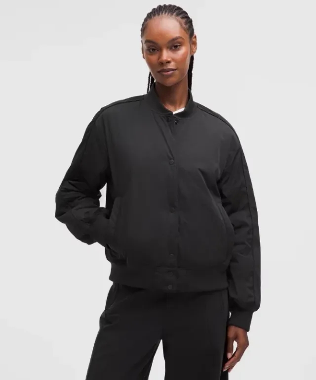 lululemon – Women's Collegiate Bomber Jacket – Color Black – Size Large