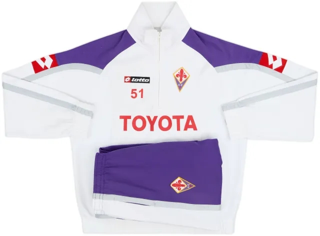 2007-08 Fiorentina Player Issue Lotto 1/4 Zip Tracksuit #51 - 7/10 - (M)
