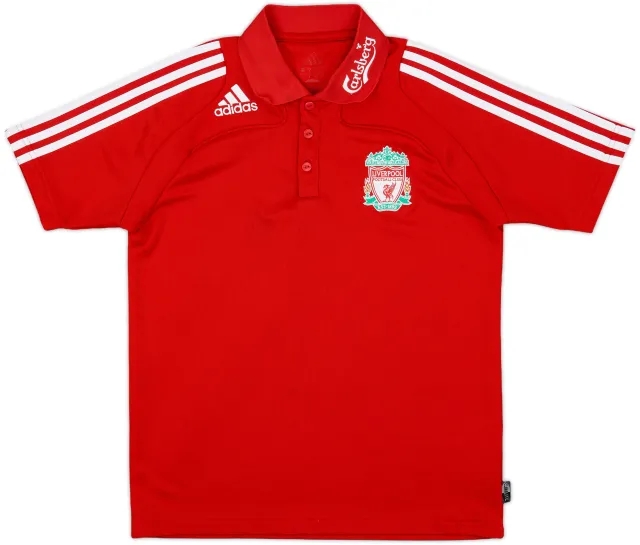 2008-09 Liverpool adidas Polo Shirt - 7/10 - (S)