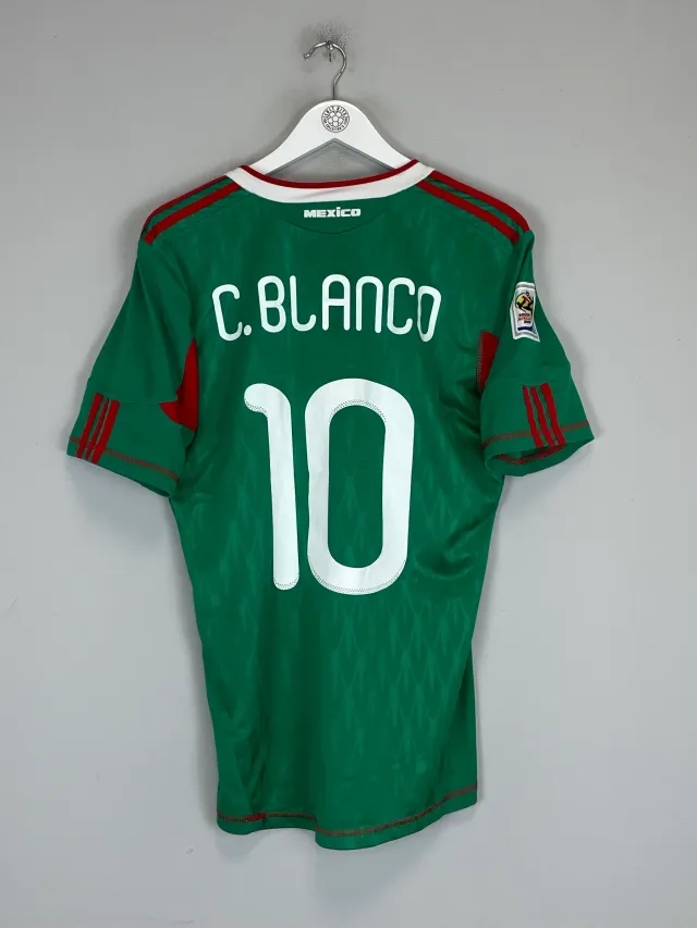 2010 MEXICO C.BLANCO #10 (FRANCE v MEXICO) HOME SHIRT (M) ADIDAS| CULT KITS