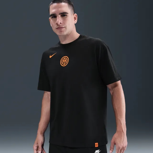 Inter Milan Men's Nike Total 90 Football T-Shirt - Black - Cotton