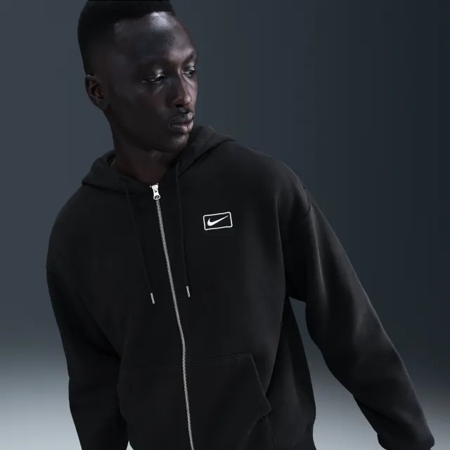 Nike Sportswear Men's Full-Zip Hoodie - Black - Cotton/Polyester